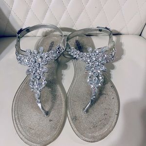 Olivia Miller rhinestone jelly sandals